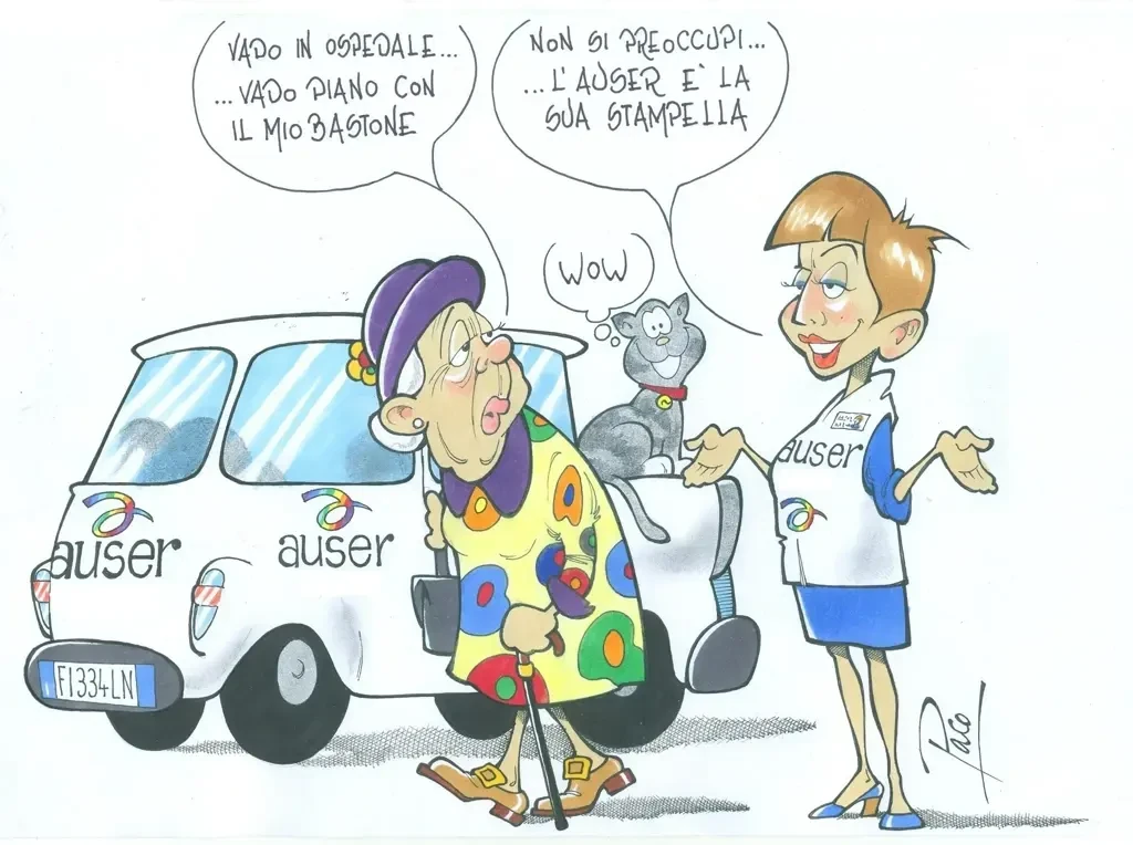 Fumetto di paco che descrive in maniera ironica quello ceh siamo per le persone. "una stampella"